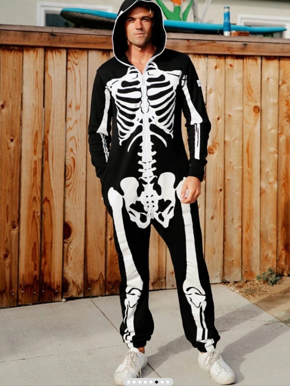 NWT! Tipsy Elves, Unisex Skeleton Onesie Jumpsuit Costume, Size Small, MSRP $80